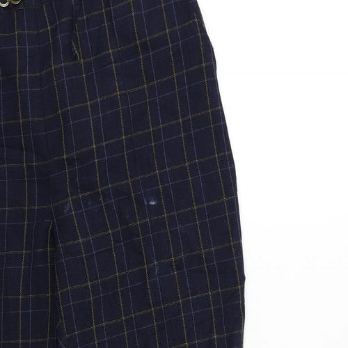 Damart Womens Blue Check  Trousers  Size 22 L27 in