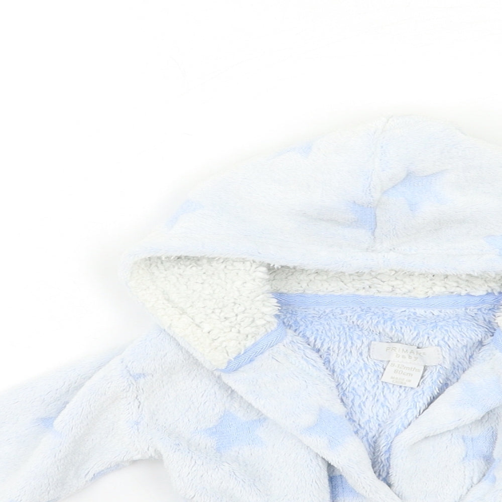 Primark Baby Blue  Fleece Kimono Gown Size 9-12 Months