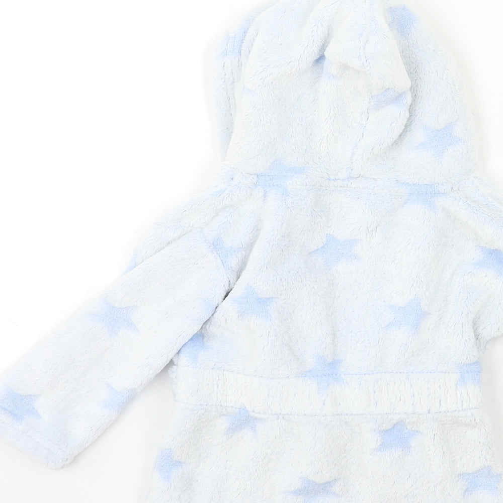 Primark Baby Blue  Fleece Kimono Gown Size 9-12 Months