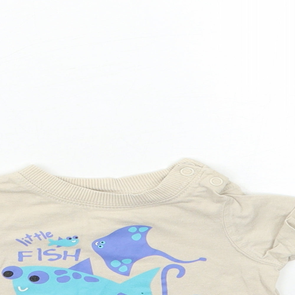 Mothercare Baby Beige   Basic T-Shirt Size 3-6 Months  - LITTLE FISH