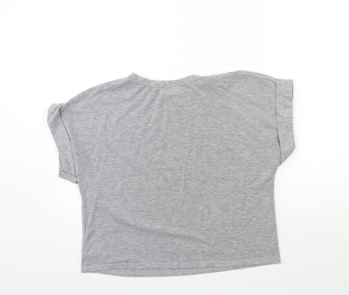 miss ellie Womens Grey   Basic T-Shirt Size S  - born to dance