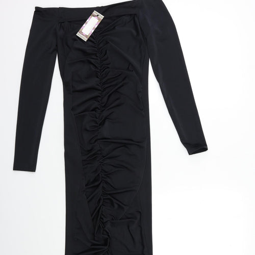 Boohoo Womens Black   Bodycon  Size 8