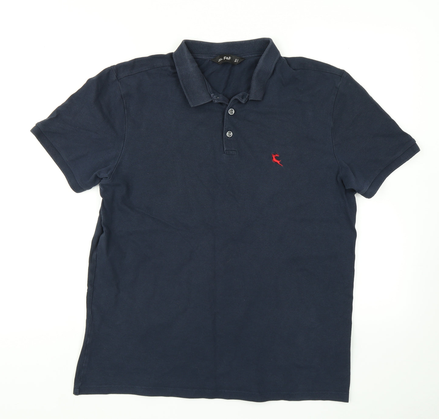 F&F Mens Blue    Polo Size M