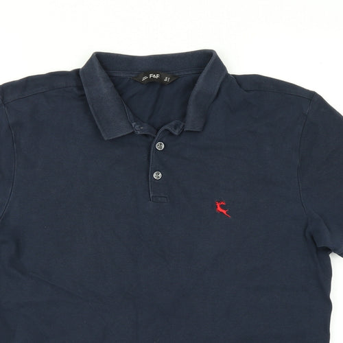 F&F Mens Blue    Polo Size M