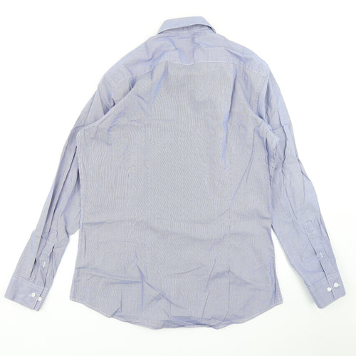 Daniel Hechter Mens Blue Check   Dress Shirt Size 16