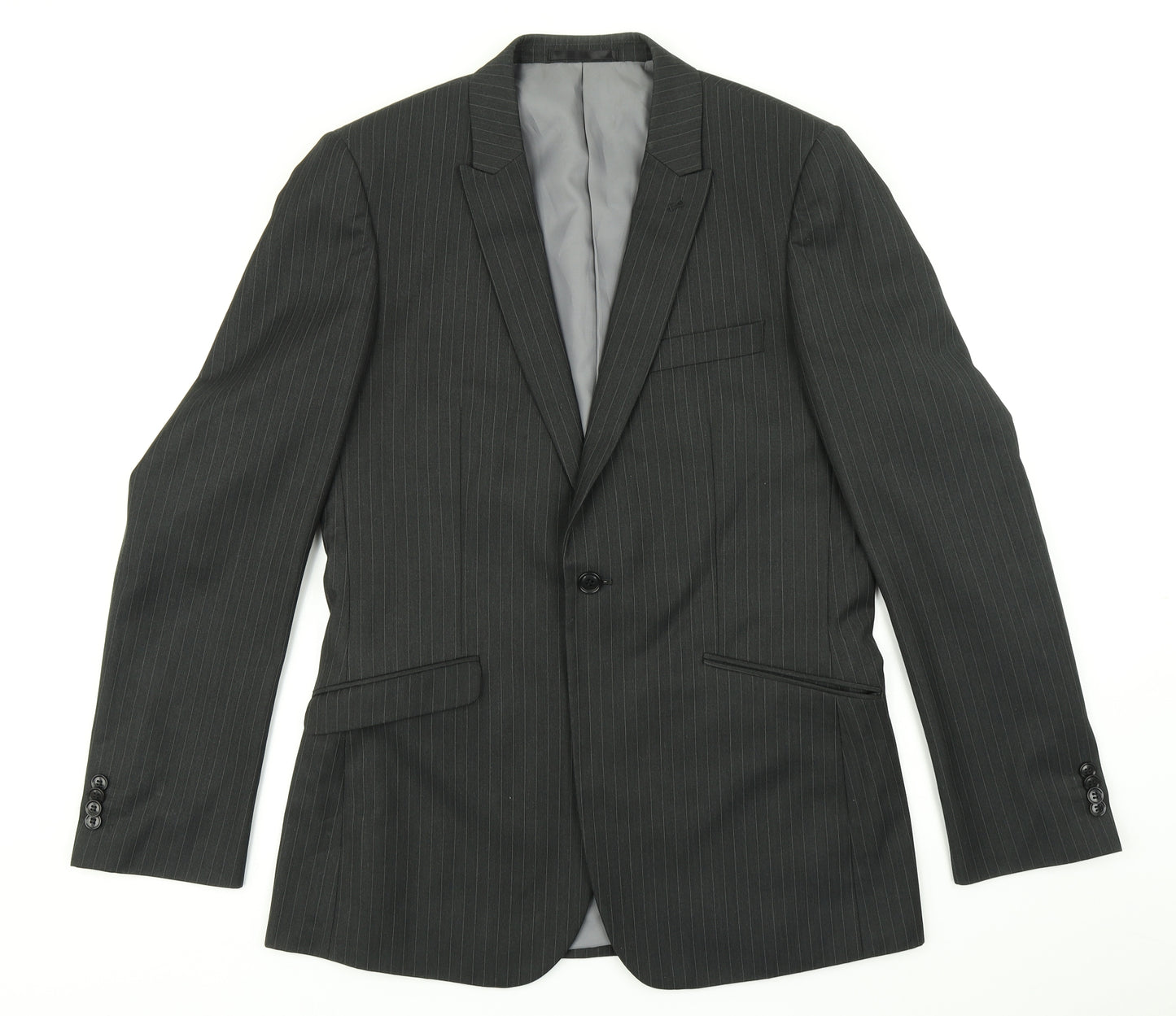 Burton Mens Black Striped  Jacket Blazer Size 42