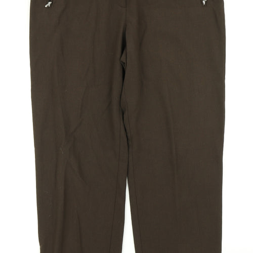 Marks & Spencer Womens Brown   Dress Pants Trousers Size 14 L27 in