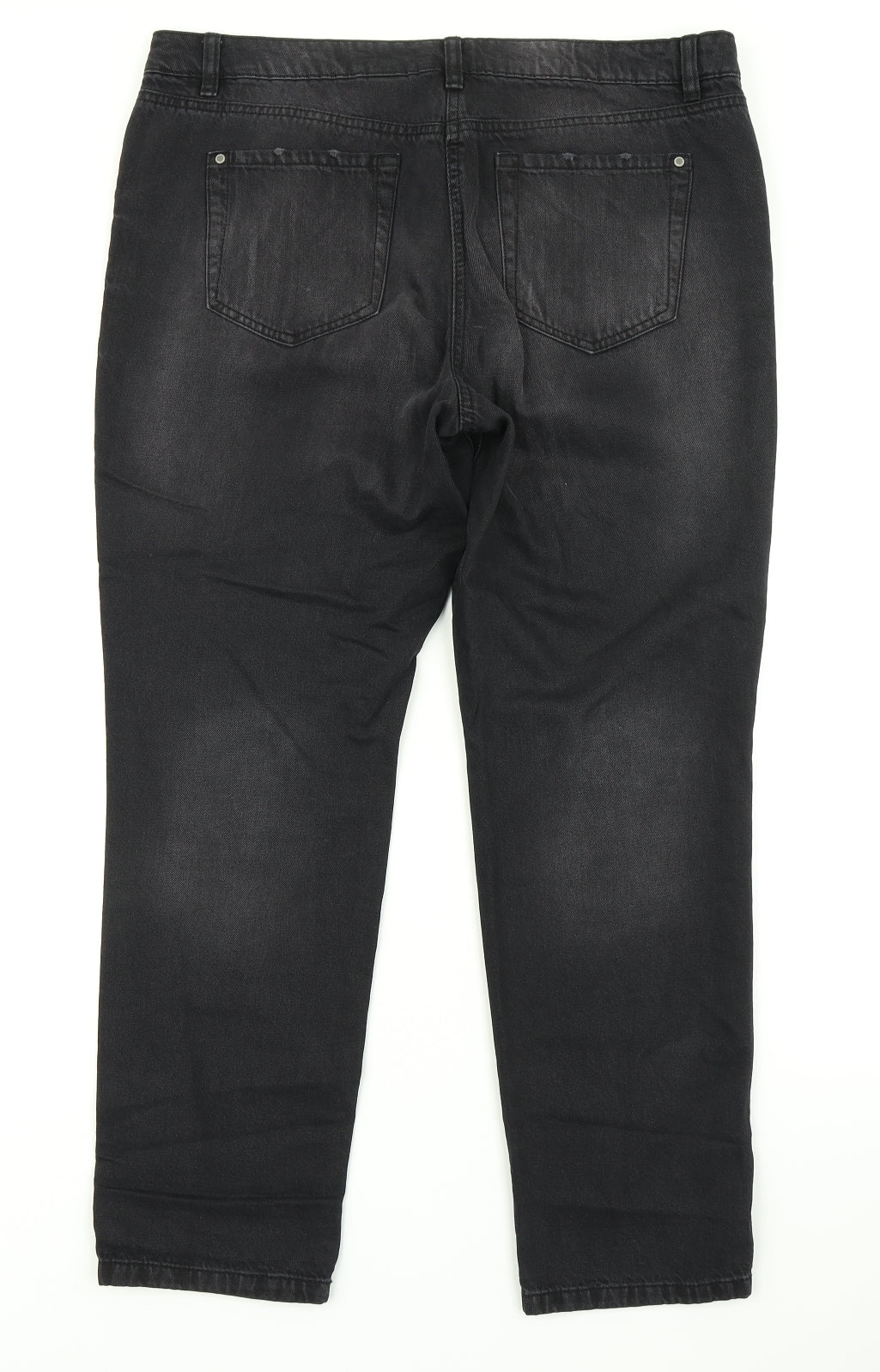 NEXT Womens Black  Denim Boyfriend Jeans Size 14 L25 in