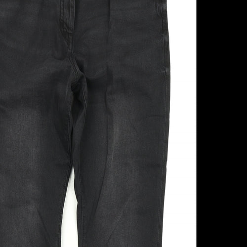 NEXT Womens Black  Denim Boyfriend Jeans Size 14 L25 in