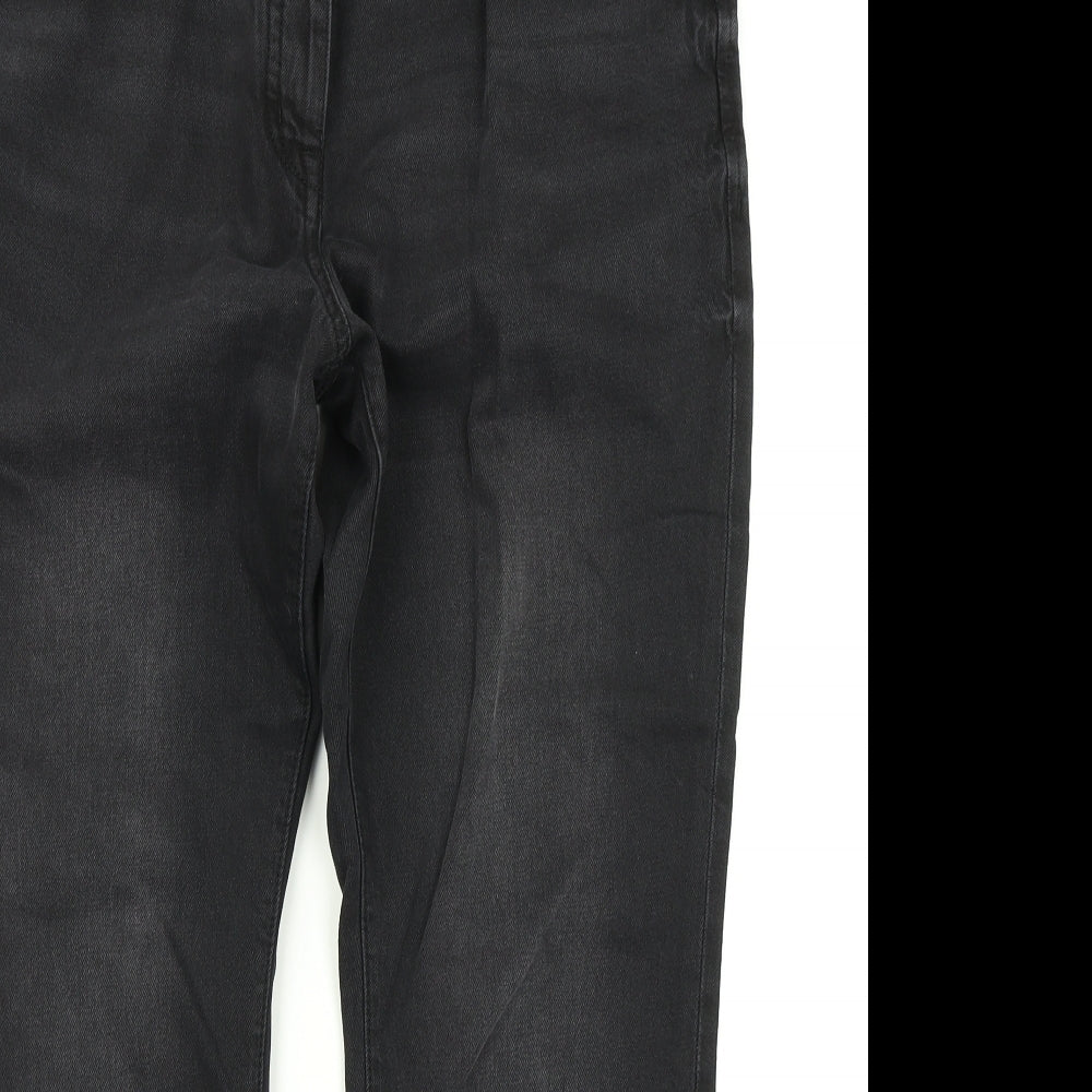 NEXT Womens Black  Denim Boyfriend Jeans Size 14 L25 in