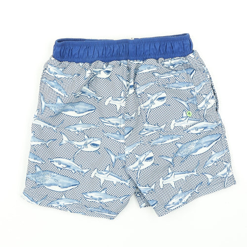 Ru Boys Blue Spotted  Cargo Shorts Size 7 Years - shark print