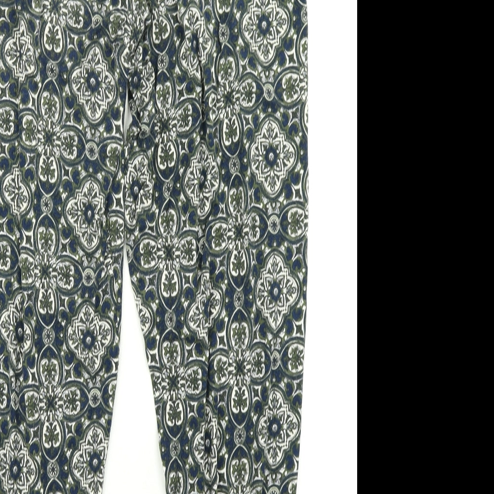 NEXT Womens Blue Floral  Harem Trousers Size 16 L27 in