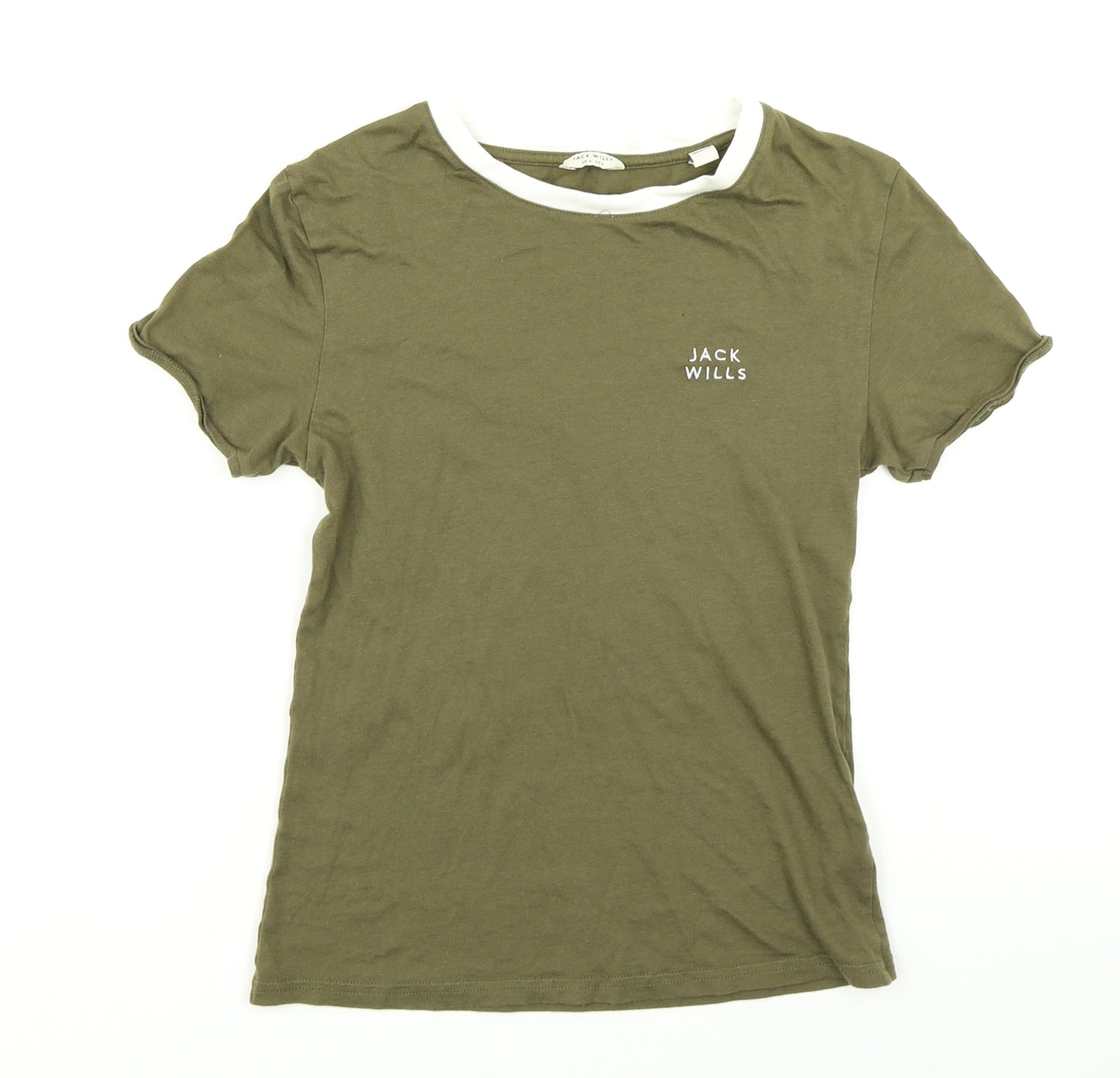 Jack Wills Womens Green   Basic T-Shirt Size 6