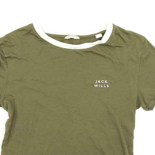 Jack Wills Womens Green   Basic T-Shirt Size 6
