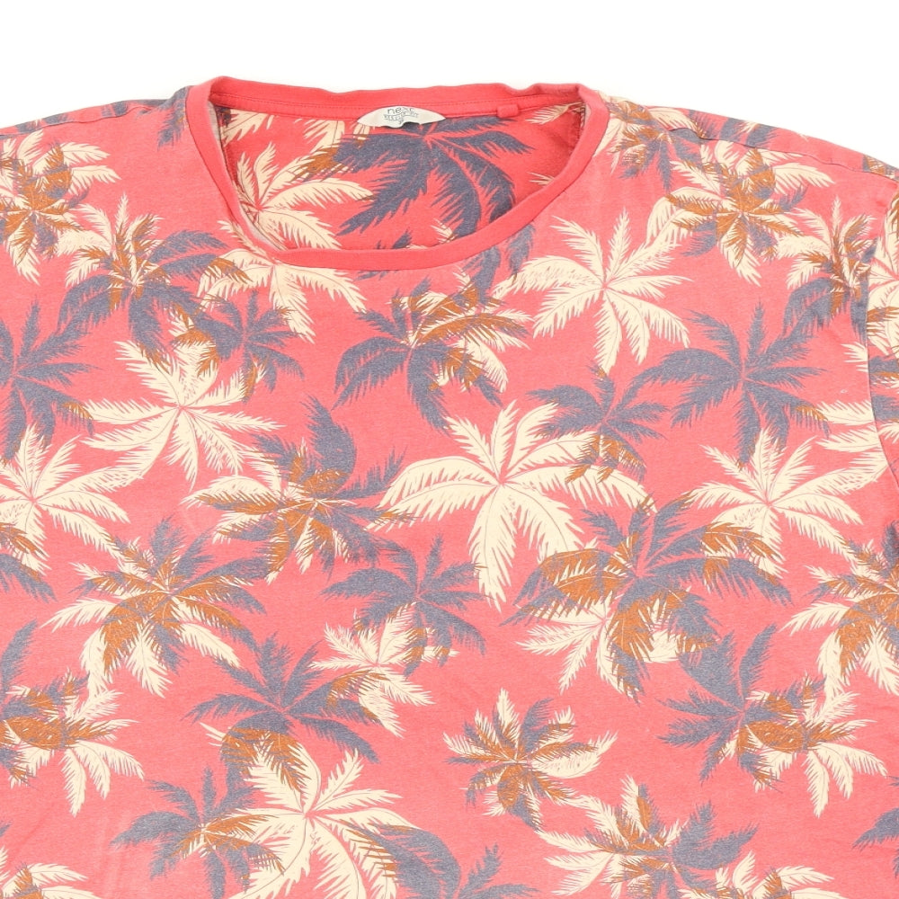 NEXT Mens Red Floral   T-Shirt Size 3XL