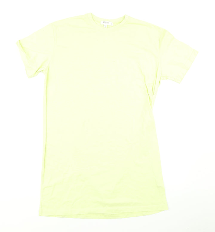 Missguided Womens Yellow   T-Shirt Dress  Size 12