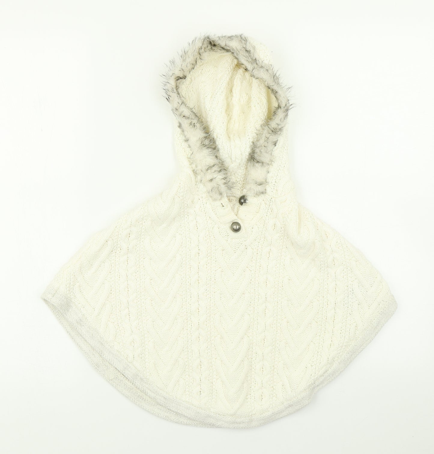 Cynthia Rowley Girls Ivory  Knit Pullover Jumper Size 3-4 Years  - Poncho