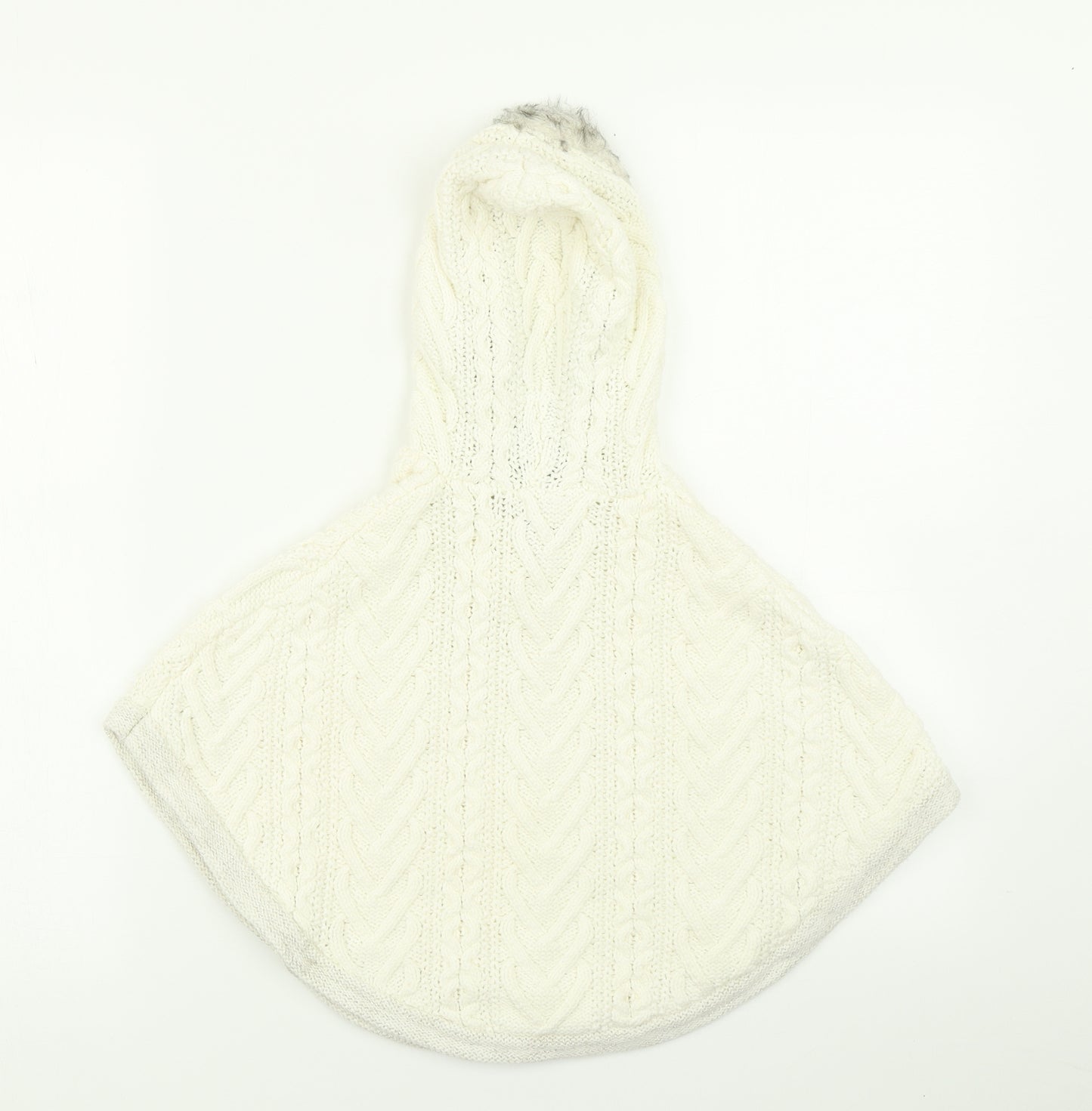 Cynthia Rowley Girls Ivory  Knit Pullover Jumper Size 3-4 Years  - Poncho