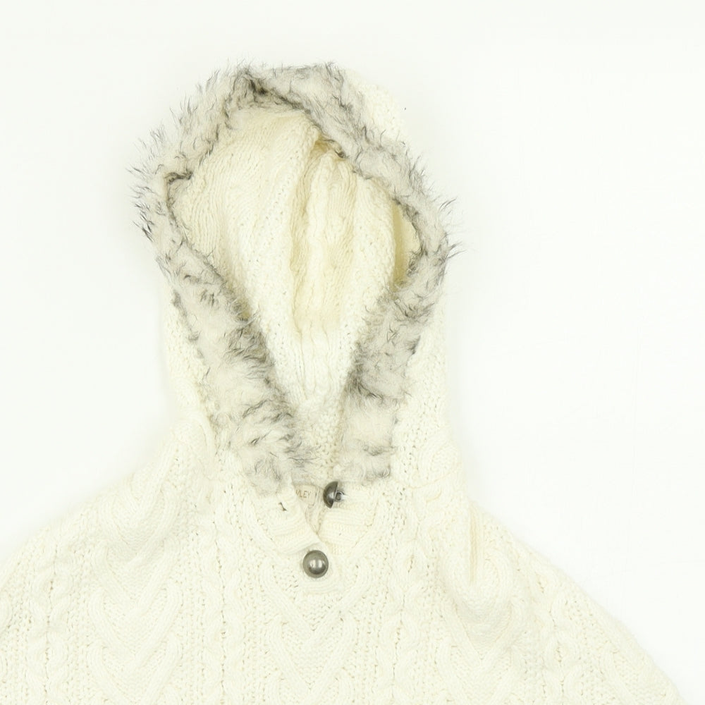 Cynthia Rowley Girls Ivory  Knit Pullover Jumper Size 3-4 Years  - Poncho