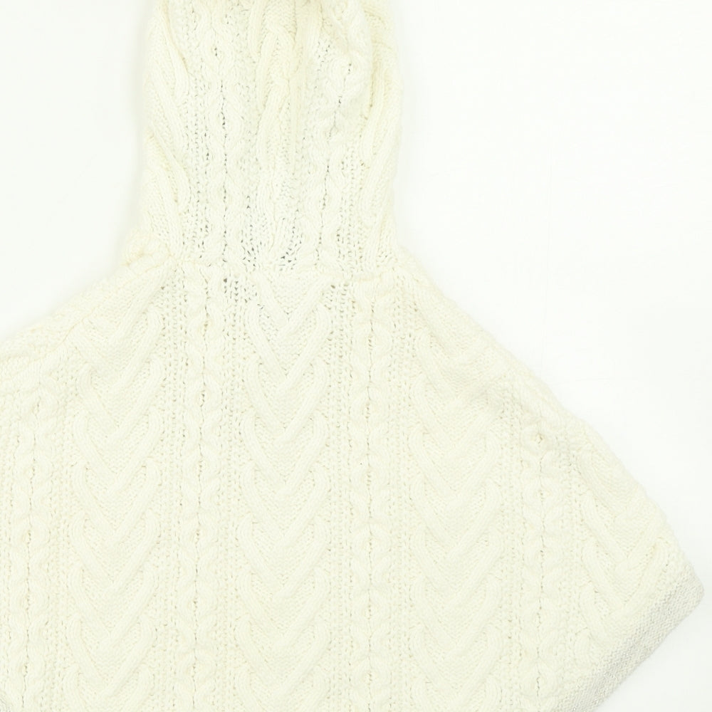 Cynthia Rowley Girls Ivory  Knit Pullover Jumper Size 3-4 Years  - Poncho