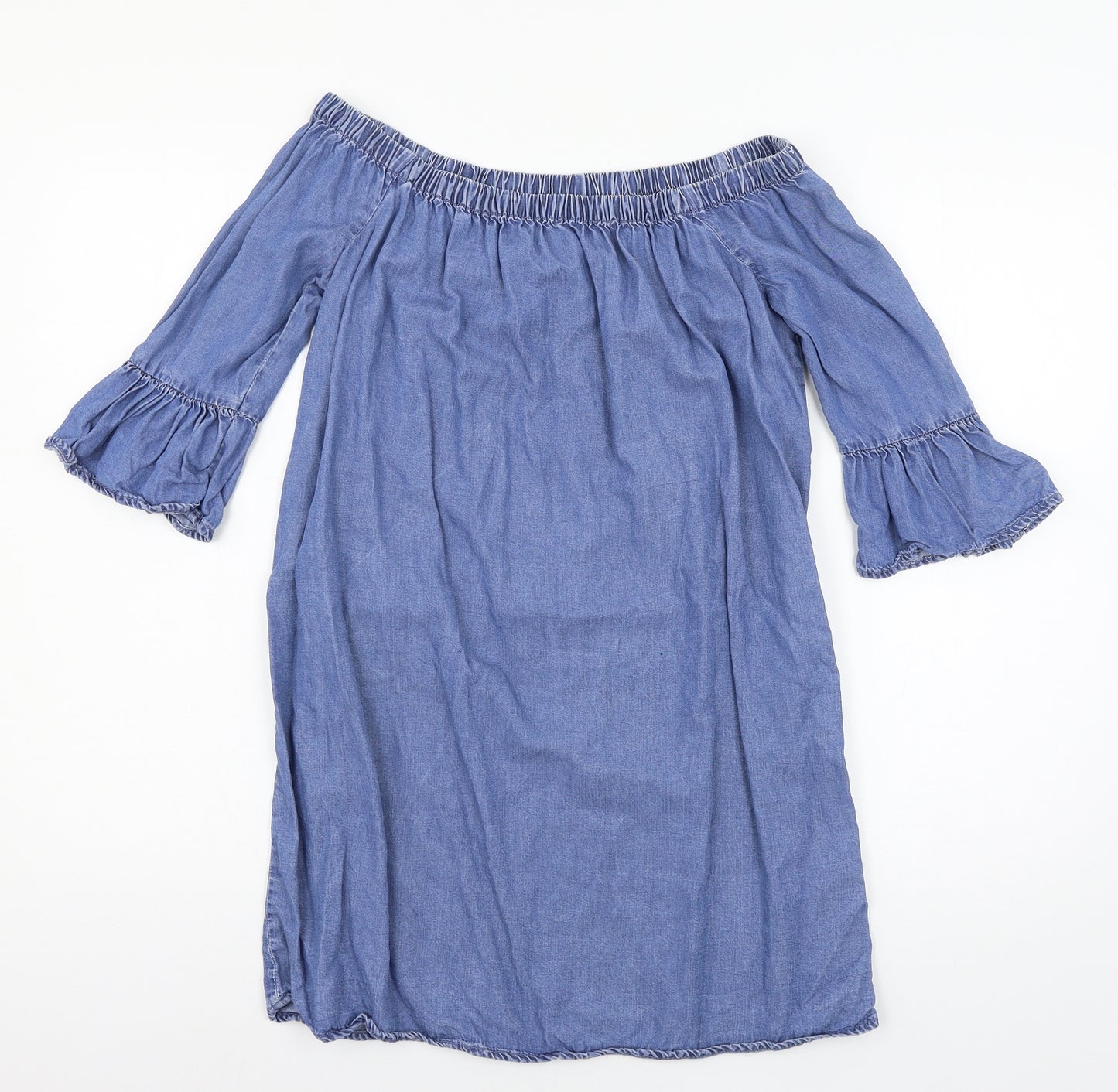 New Look Womens Blue  Denim A-Line  Size 8