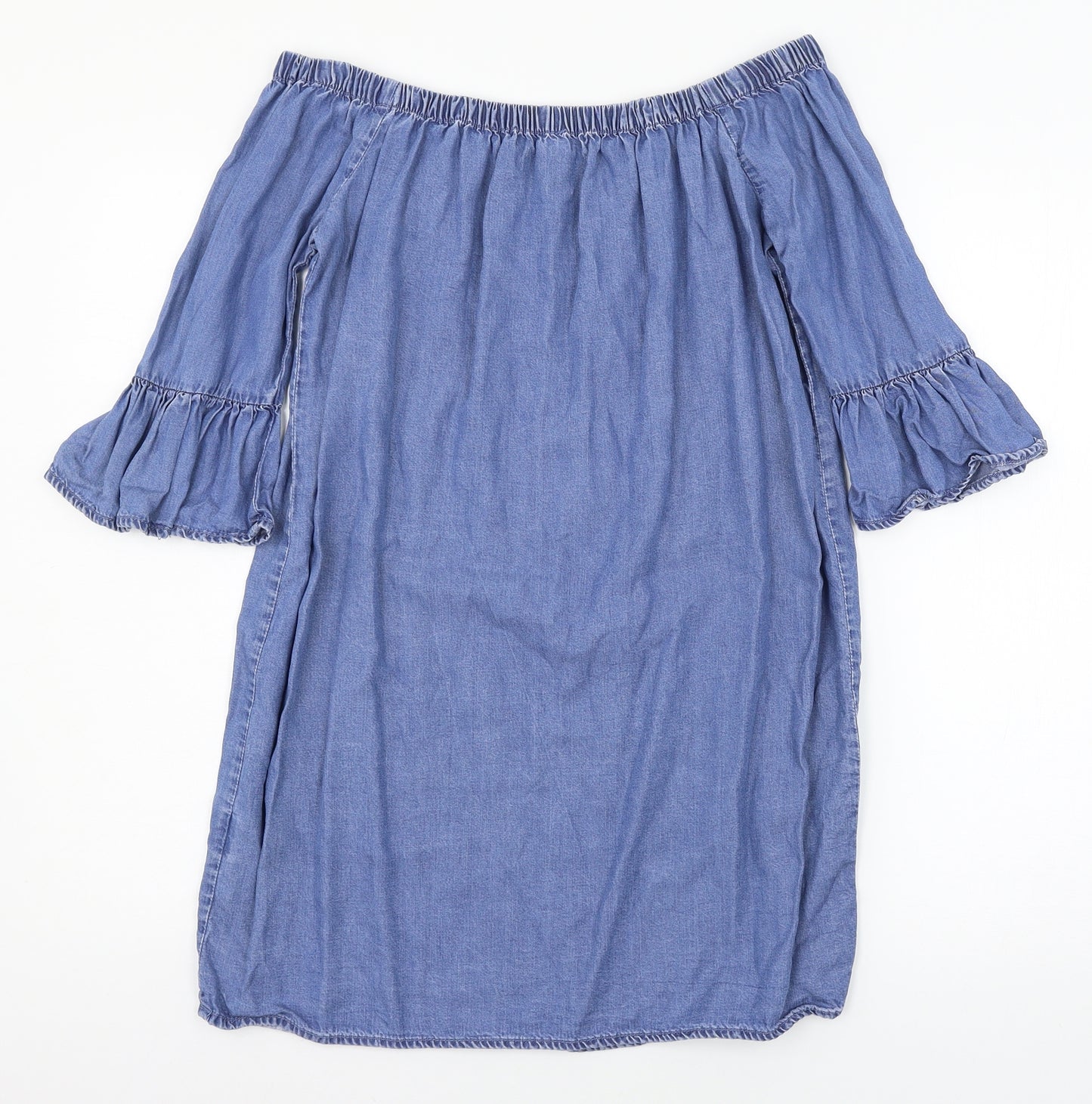 New Look Womens Blue  Denim A-Line  Size 8
