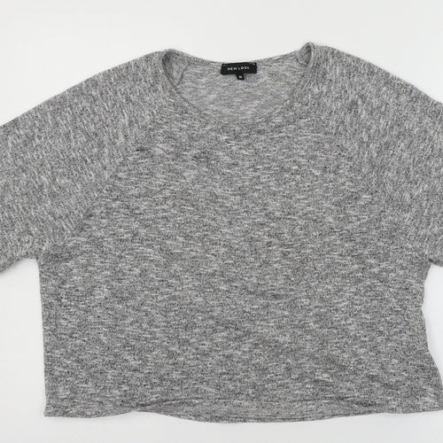 New Look Womens Grey  Jersey Basic T-Shirt Size 10