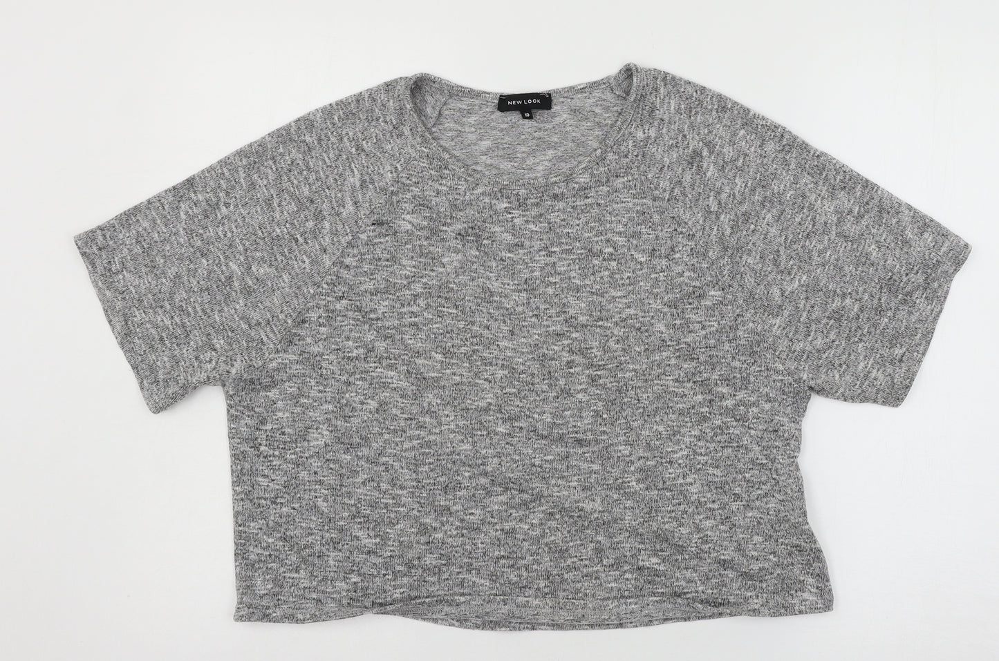 New Look Womens Grey  Jersey Basic T-Shirt Size 10