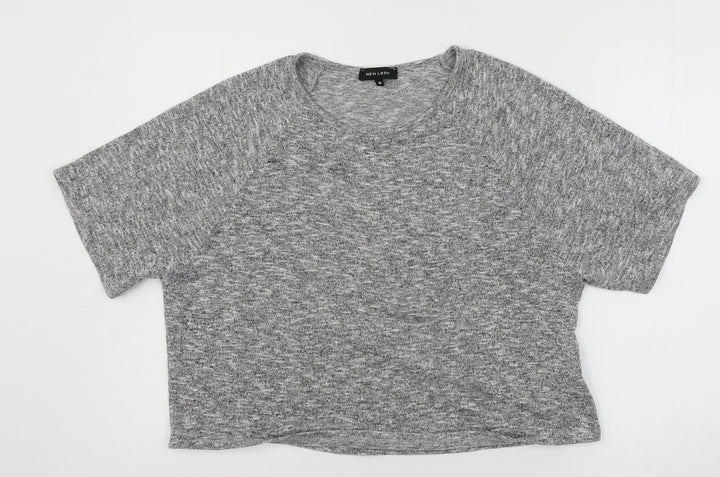 New Look Womens Grey  Jersey Basic T-Shirt Size 10
