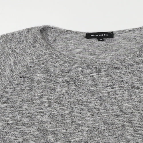 New Look Womens Grey  Jersey Basic T-Shirt Size 10