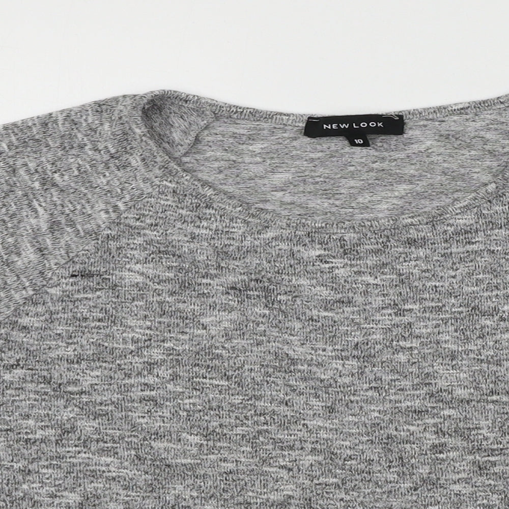 New Look Womens Grey  Jersey Basic T-Shirt Size 10
