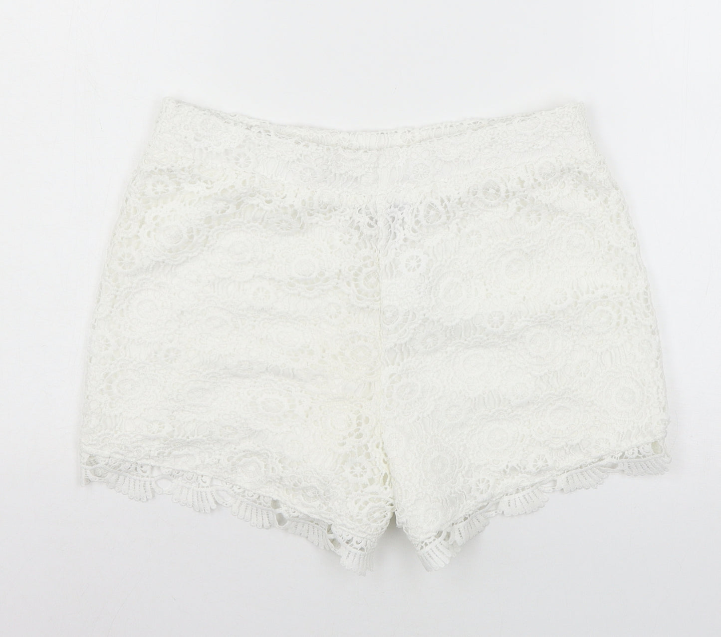 Atmosphere Womens White  Lace Hot Pants Shorts Size 10