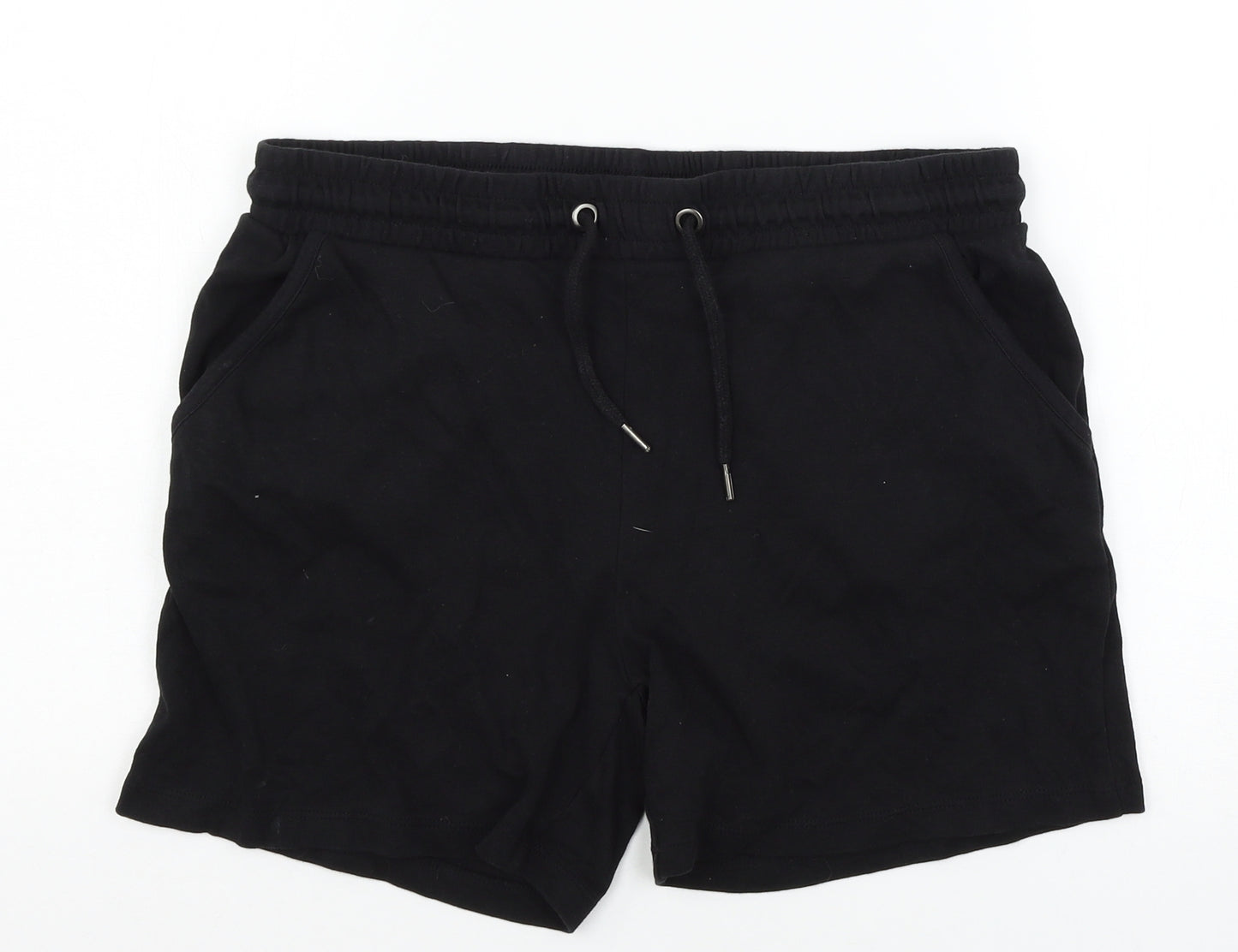 TU Womens Black  Jersey Sweat Shorts Size 14
