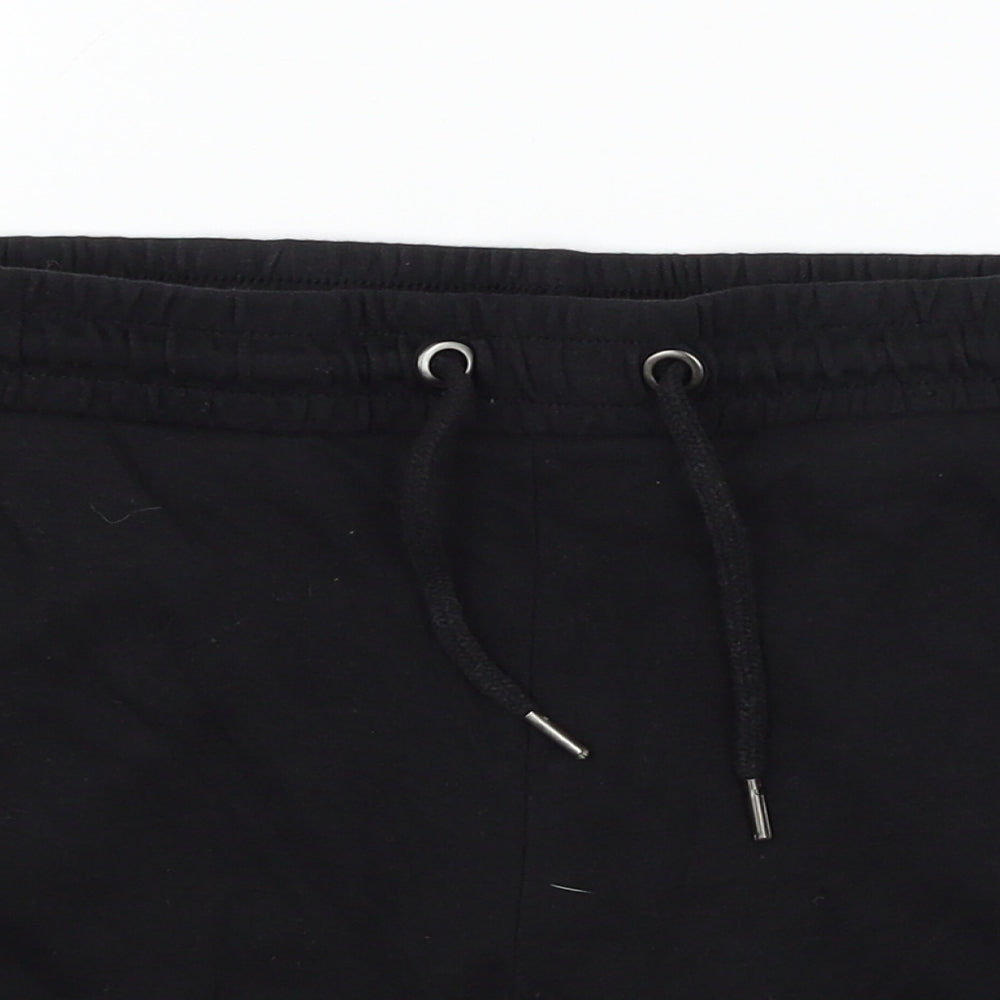 TU Womens Black  Jersey Sweat Shorts Size 14