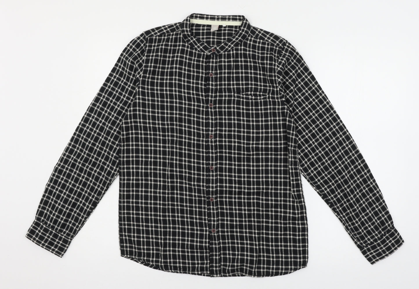 TU Boys Green Check  Basic Button-Up Size 14 Years