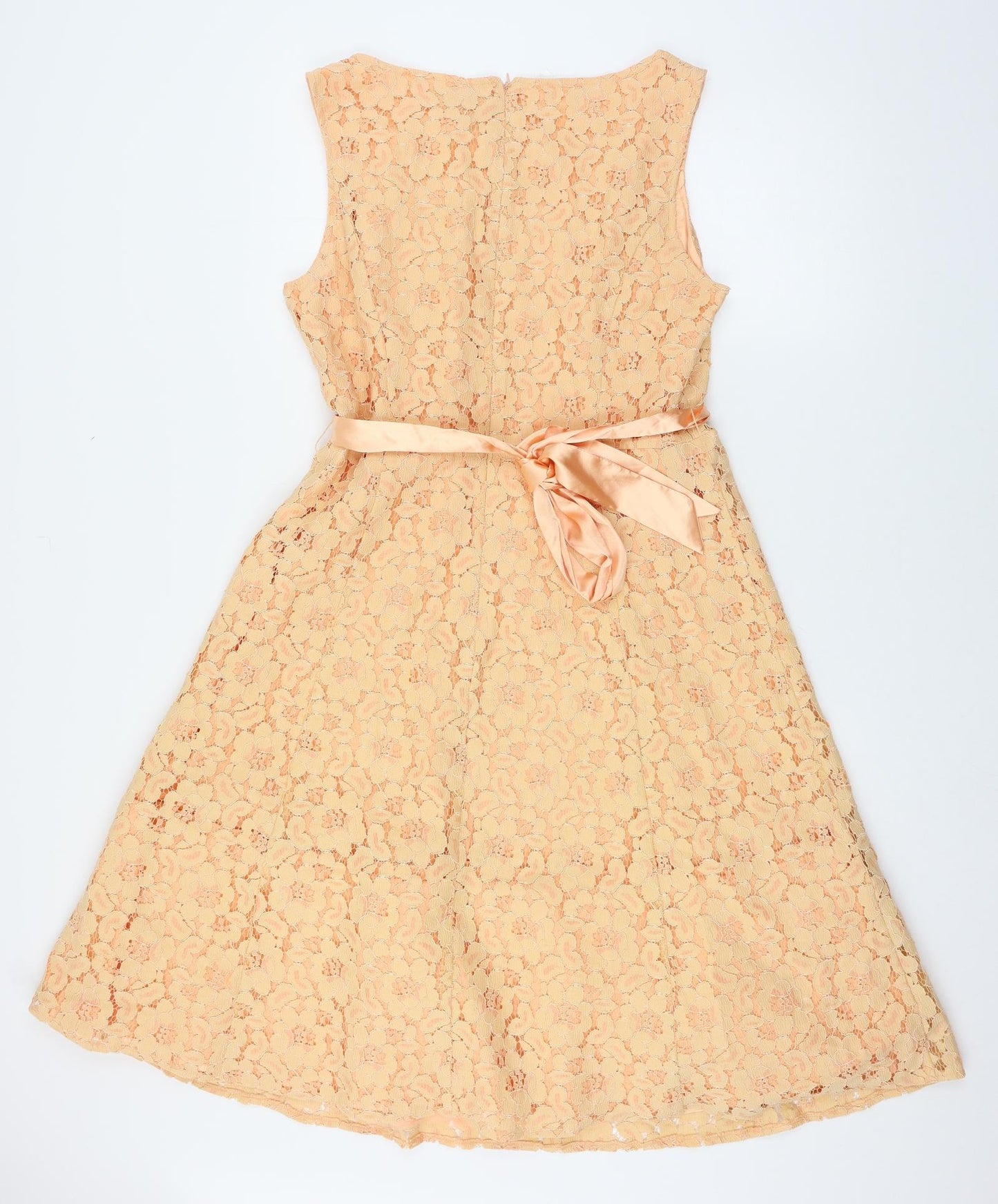 Solo Womens Orange  Lace Fit & Flare  Size 16