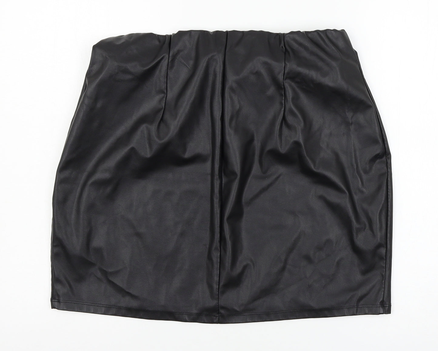 ASOS Womens Black   Mini Skirt Size 18  - Faux leather