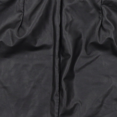 ASOS Womens Black   Mini Skirt Size 18  - Faux leather