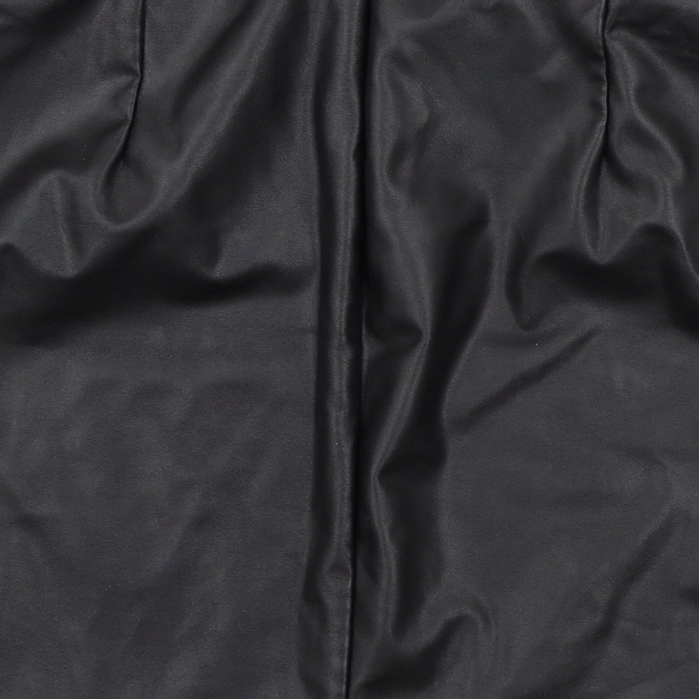 ASOS Womens Black   Mini Skirt Size 18  - Faux leather