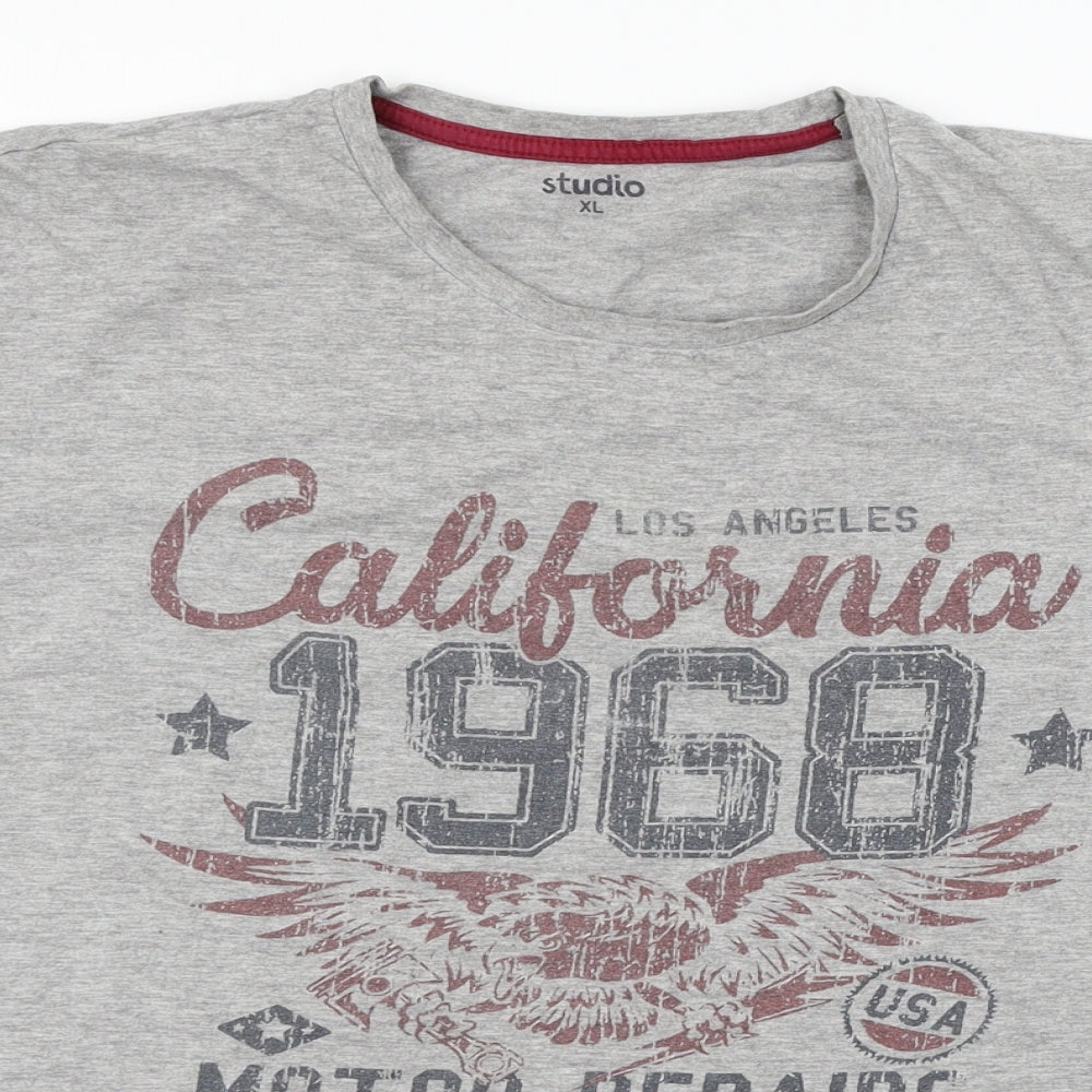 Studio Mens Grey  Jersey  T-Shirt Size XL  - California