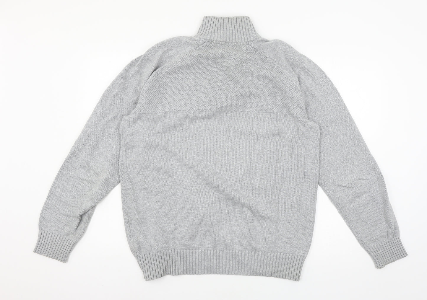 Crew Clothing Mens Grey  Knit Pullover Jumper Size M
