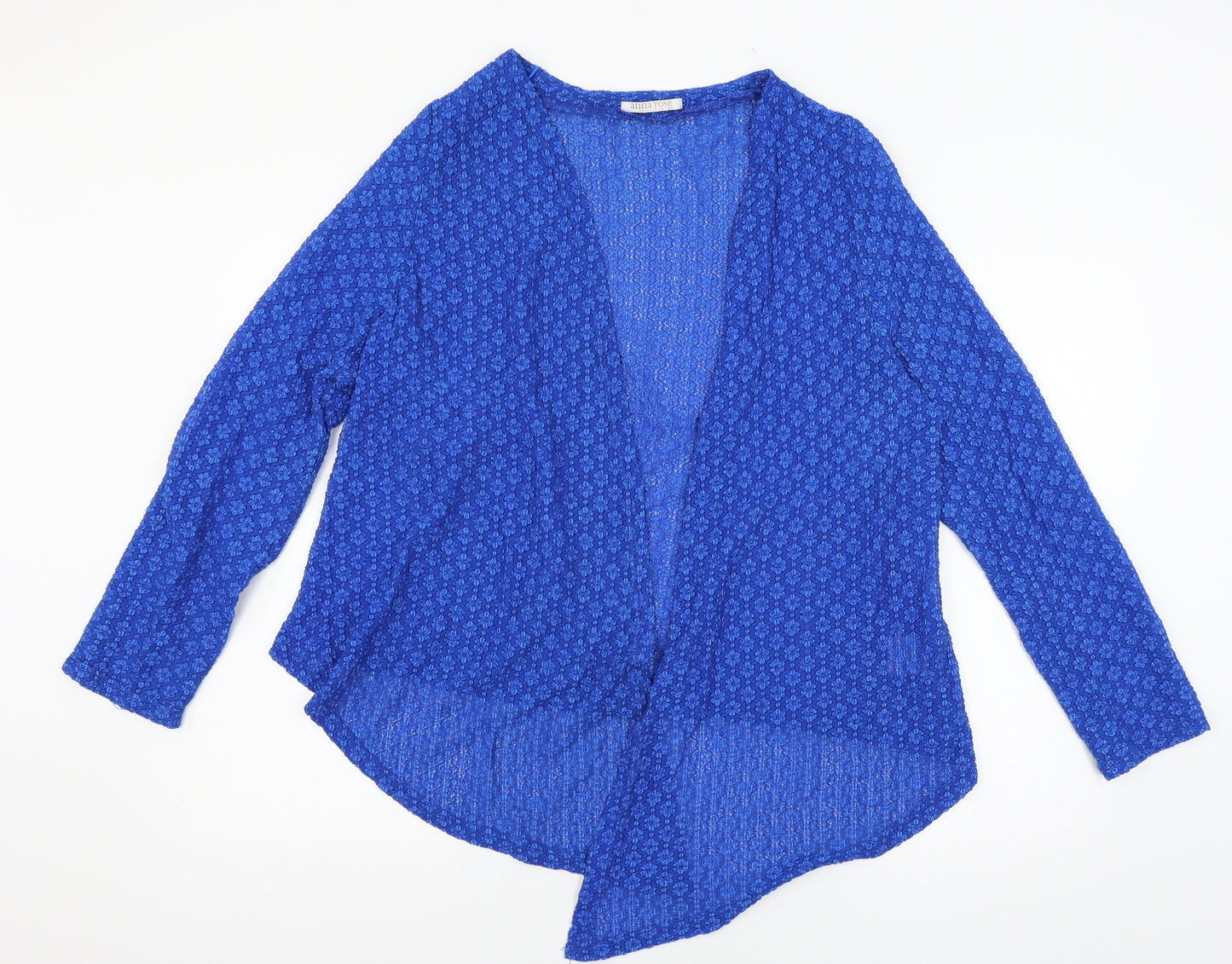 Anna Rose Womens Blue  Lace Cardigan Jumper Size 20