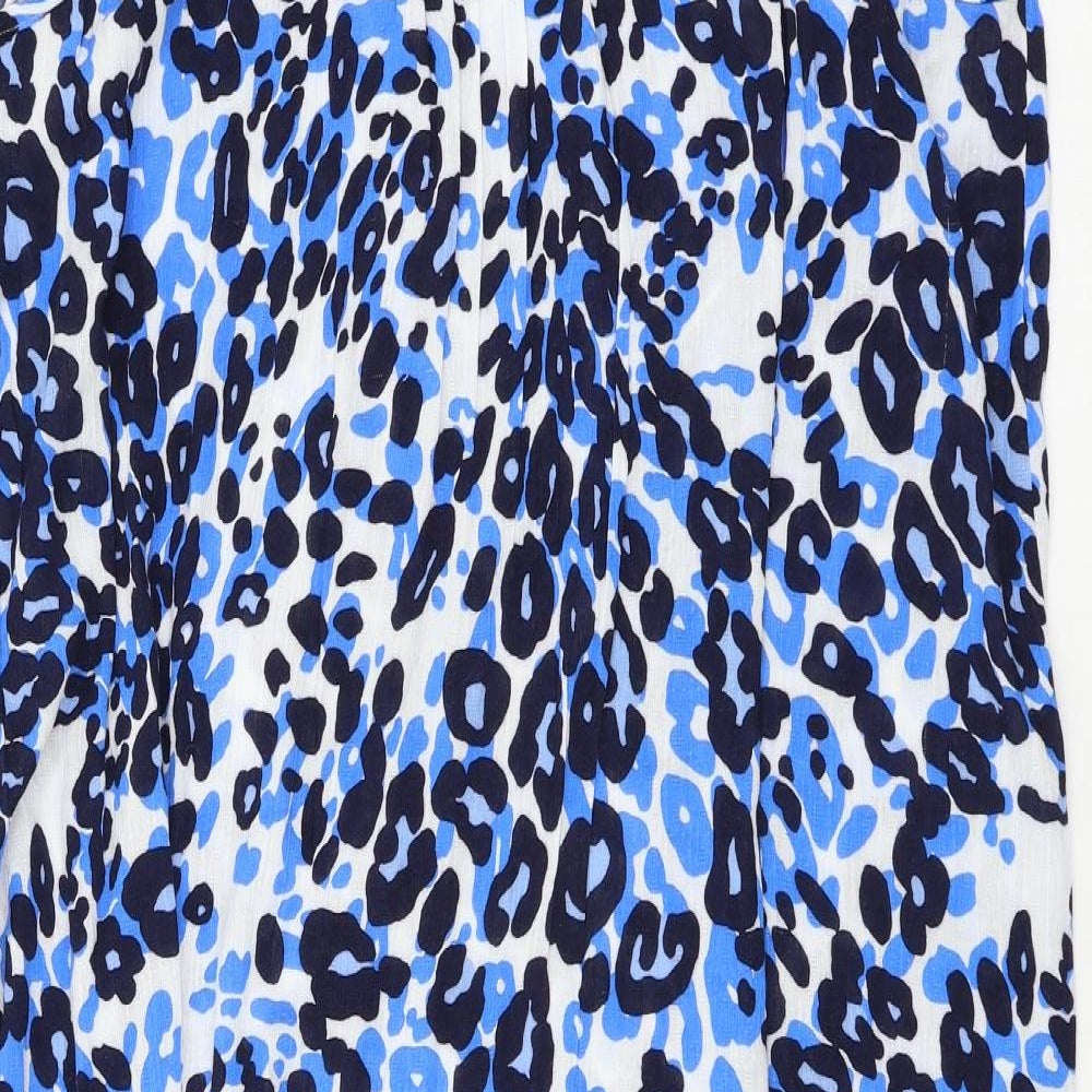 Marks and Spencer Womens Blue Animal Print  Slip Dress  Size 22