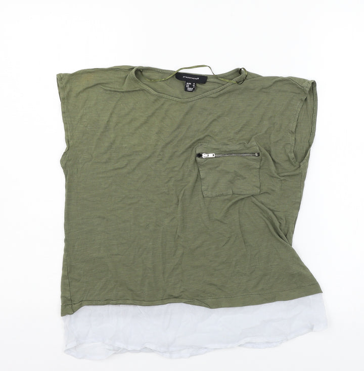 Atmosphere Womens Green Jersey Basic T-Shirt Size 12