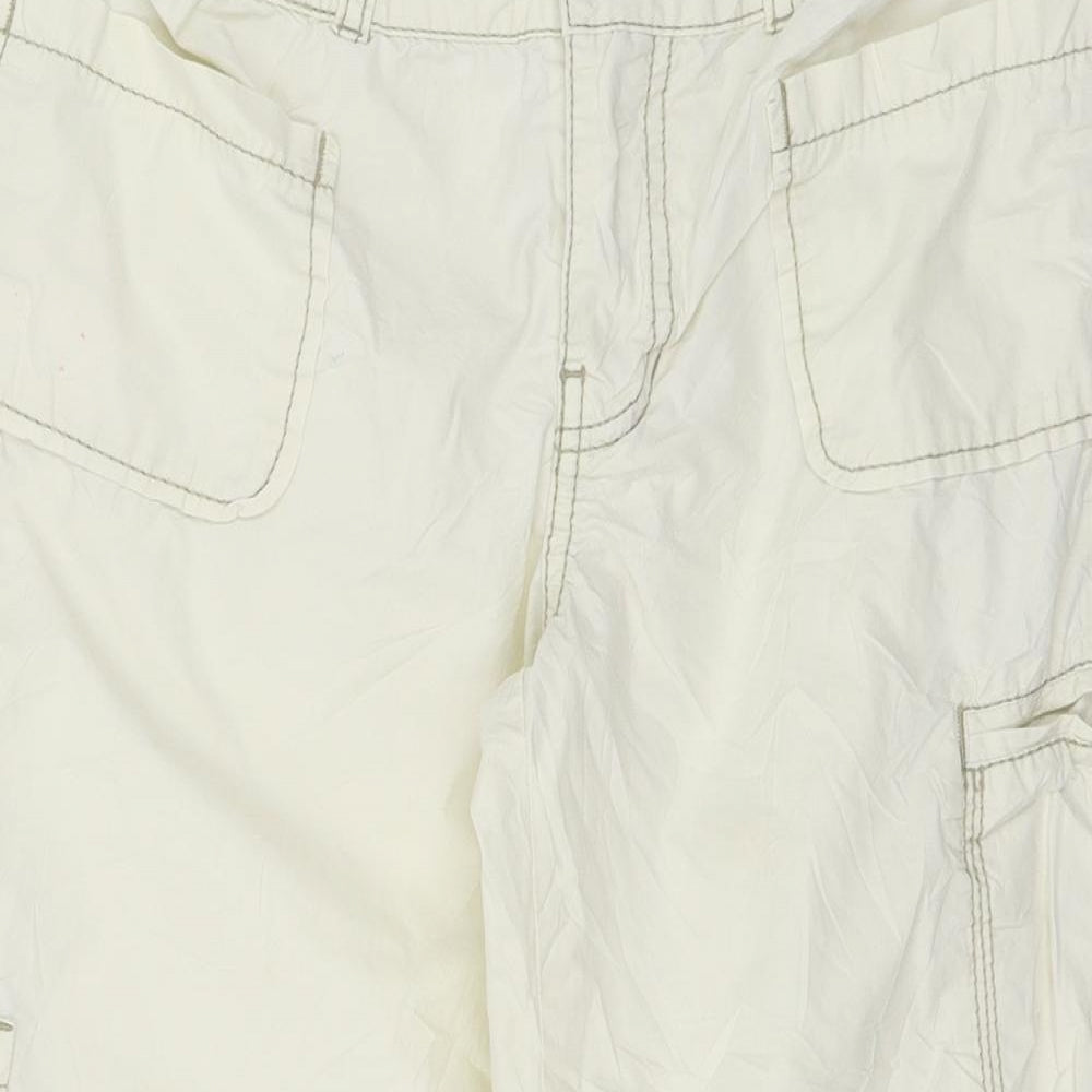 DKNY Womens Ivory   Cropped Trousers Size 28 in L21 in