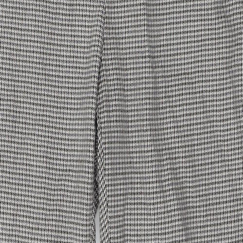 Marks and Spencer Womens Green Houndstooth  Trousers  Size 12 L25 in