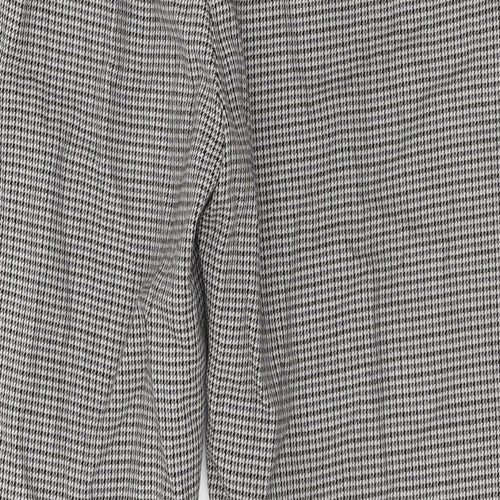 Marks and Spencer Womens Green Houndstooth  Trousers  Size 12 L25 in