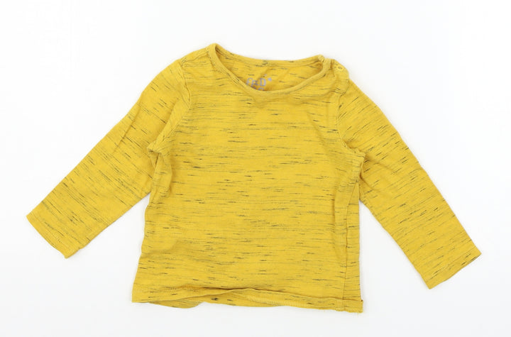 F&F Boys Yellow  Jersey Basic T-Shirt Size 12-18 Months