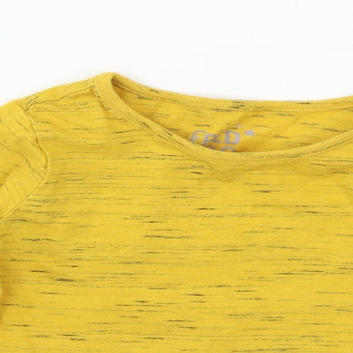 F&F Boys Yellow  Jersey Basic T-Shirt Size 12-18 Months