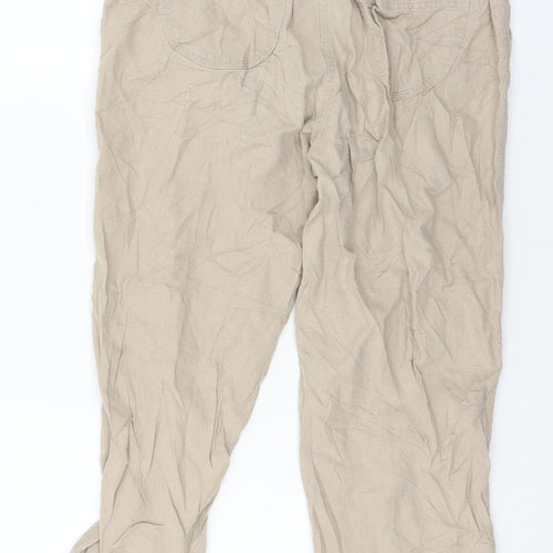 Marks and Spencer Womens Brown   Cropped Trousers Size 12 L21 in